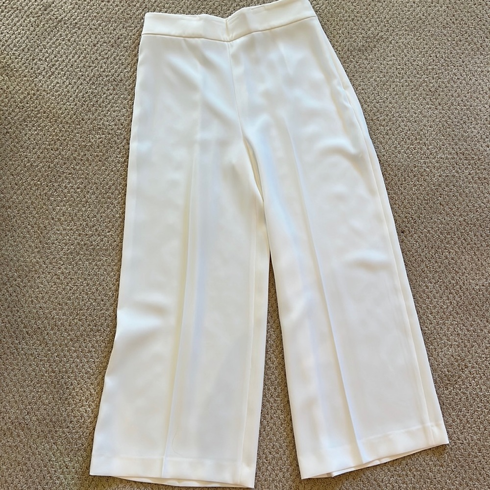 Zara crepe  wide leg pants